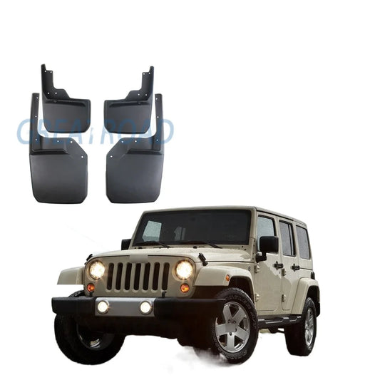 4PCS FRONT+REAR MUD FLAPS FIT FOR JEEP WRANGLER JK 2007-2018 MUD FLAP SPLASH GUARDS FENDER 2015 2014 2013 2012 2011 2009 2010