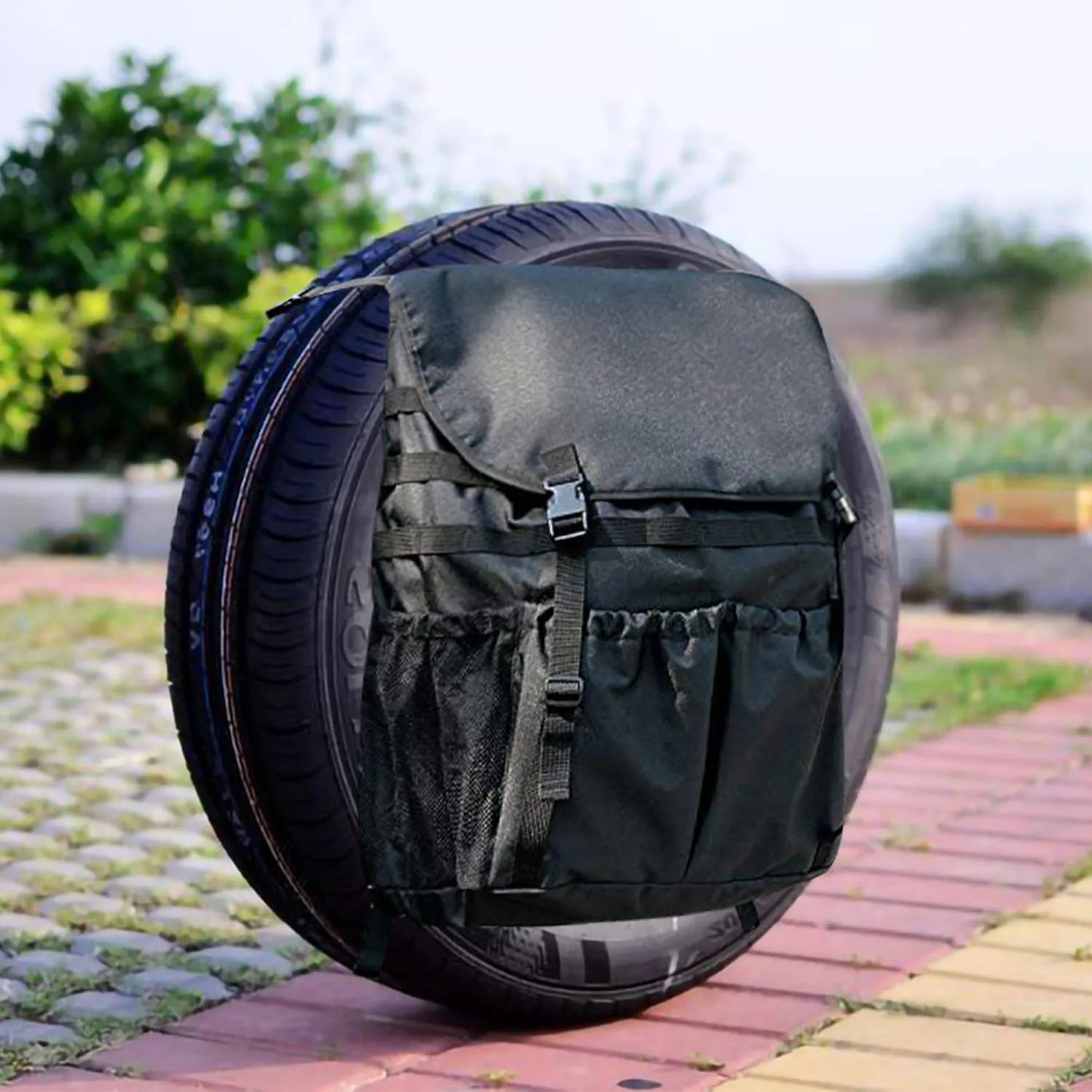 Large Capacity SUV Spare Tire Trash Bag for Jeep Wrangler TJ JK JKU JL JLU 2007-2021 Spare Tire Storage Bag