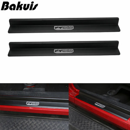 Door sills Car Pedal Scuff Plate Entry Guards-Black For Jeep Wrangler JK 4 Door 2007-2018 Aluminum Alloy 2Door 4Door accessories