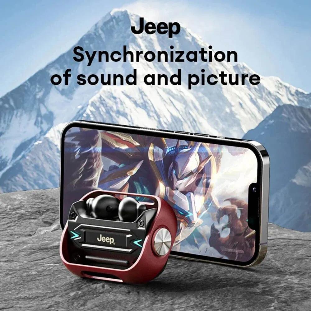 JEEP HIFI Earphones JP-EW001 IPX5 Original Waterproof TWS Earphones With Music Sports Game Low Delay Band Microphone Earphones - JeepSluts