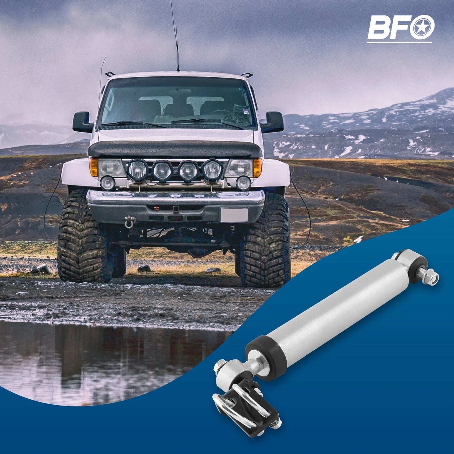 Front Steering Stabilizer For Jeep Wrangler JK Unlimited 4WD 2007-2018