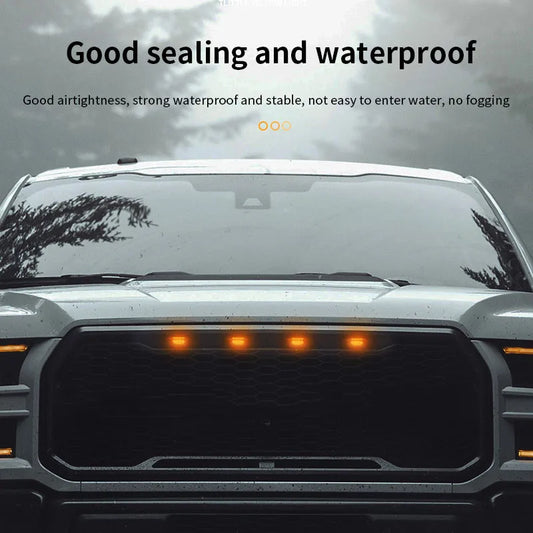 4 pcs LED Jeep Front Hood Grille Light