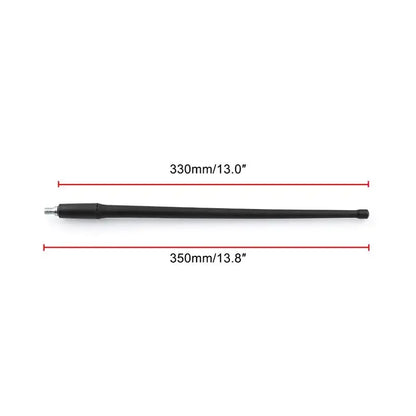 Reflex 13" AM FM Radio Antenna for Jeep Wrangler JK JL 2007 2008 2009 2010 2011 2012 2013 2014 2015 2016 2017 2018 Rugged Ridge