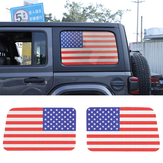 Jeep Rear Window Colorful USA Flag Decoration Stickers for Jeep Wrangler JL 2018 2019 2020 2021 2022 4 Door Exterior Accessories