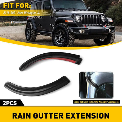 Mudguard For Jeep Wrangler JK 2007-2018 Rain Trough Guide Channel High Quality Automotive External Accessories J8J5