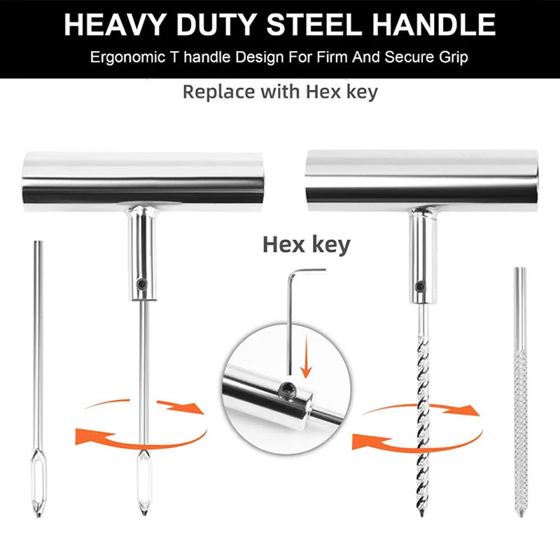 Emergency Heavy Duty Tubeless Tire Repair Rivet Set