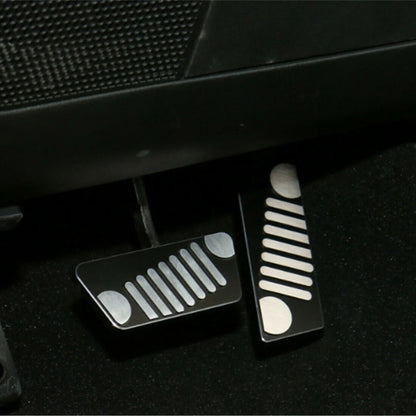 Accelerator Coaster Brake Pedal Covers Auto Foot Pedal Pad Kit Retrofitting Accessories for Jeep Wrangler JK 2011-2016