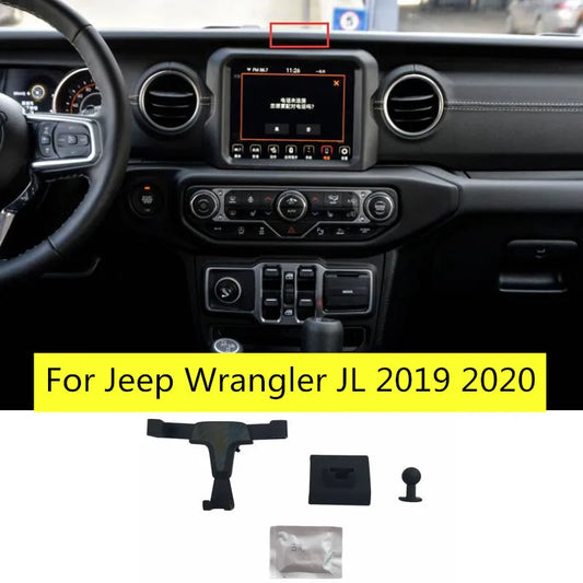 Jeep Wrangler JL 2019 2020 accessories Car Air Vent Mount Smartphone Holder Stand Mobile Phone Stable Cradle