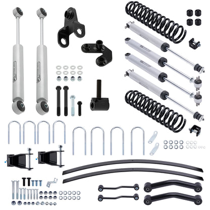 4.5" Suspension Lift Kit w/ Steering Stabilizer For Jeep Cherokee XJ 1984-2001