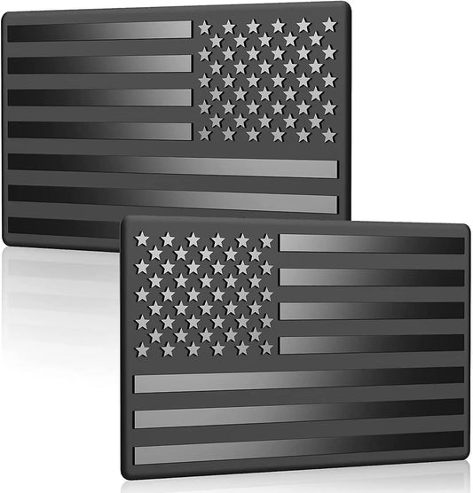 2 Pack Car American Flag Sticker,3D US Decal 5"x 3" USA Bumper Emblem Sticker for Jeep, Trucks, RV, SUV Vehicles