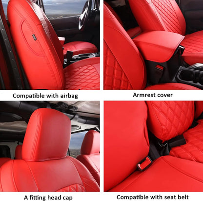 Custom Full Set Seat Covers For Jeep Wrangler JL 4 Door 2018 2019 2020 2021 2022 2023 2024 Cushion Seat Protective Cover