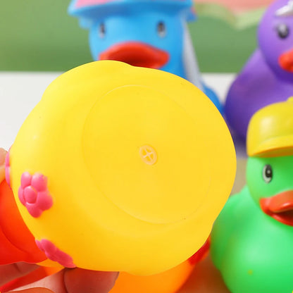 Colorful Rubber Ducks with Squeeze Sound Soft Rubber