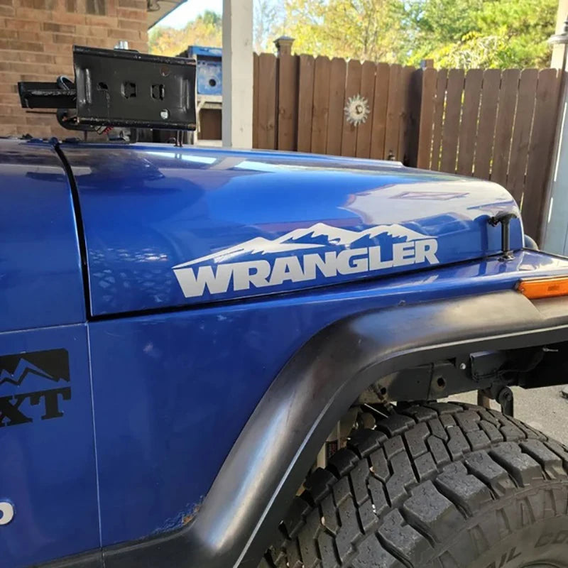 Mountain WRANGLER Hood Decals And Stickers